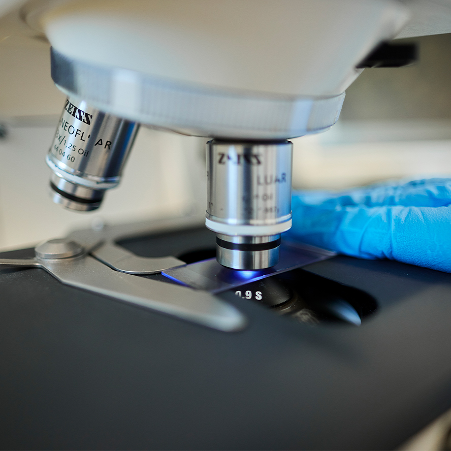 Close up van microscoop.
