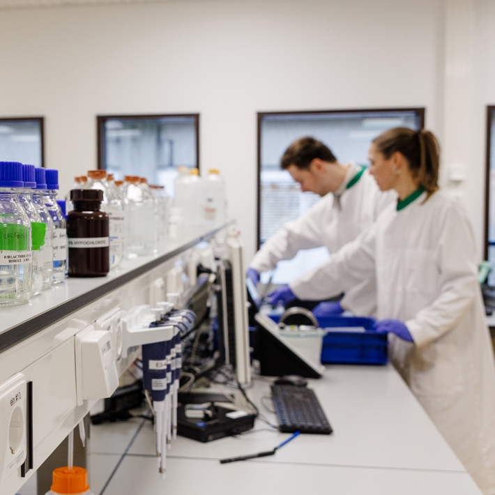 Distribution of material - working in the lab
