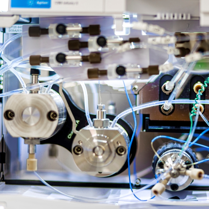 Close-up of lab device