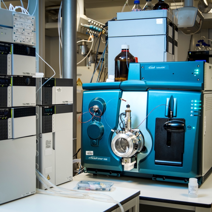 Close-up of lab equipment