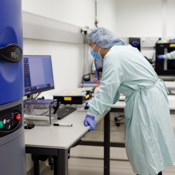 Researcher working with LAGO